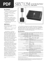 SRX712M: 12" Two-Way Stage Monitor/ Utility Speaker