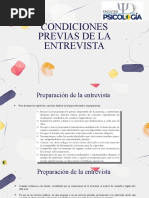 Condiciones Previas de La Entrevista