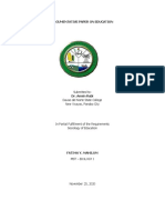 Argumentative Paper On Education: Submitted To: Davao Del Norte State College New Visayas, Panabo City