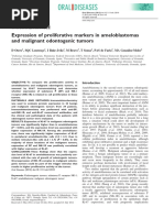 Expression of Proliferative Markers in Ameloblastomas and Malignant Odontogenic Tumors