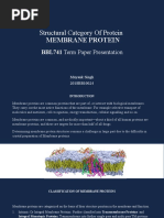 Structural Category of Protein Membrane Protein: BBL741 Term Paper Presentation