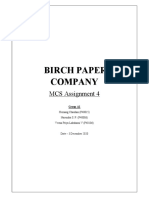 Birch Paper Company Case Analysis MCS