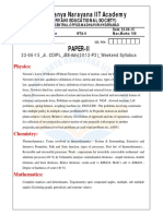 Sri Chaitanya Narayana IIT Academy: Physics