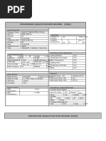 Procedure Qualification Record (PQR) : Filler Metals AWS Specification AWS Classification