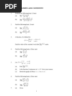 Tutorial: Limits and Continuity: X X X X