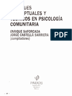 SAFORCADA E 2008 Enfoques Conceptuales y Tecnicos en Psicologia Comunitaria Caps 1y 2 PDF