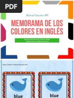 Memorama de Colores en Inglés