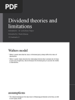 Dividend Theories and Limitations