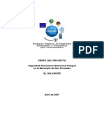 Perfil Del Proyecto Seguridad Alimentaria Nutricional Integral en El Municipio de San Fernando El Salvador