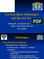 Cervical Spine Pathologies and Special Tests