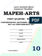 Mapeh-Arts: First Quarter - Week 8