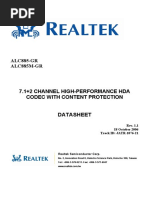 7.1+2 Channel High-Performance Hda Codec With Content Protection