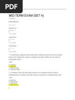 Mid-Term Exam (Set A) : Required