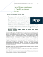 Employee and Organizational Impacts of Flexitime Work Arrangements