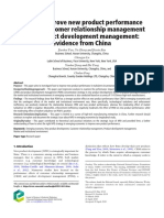 How To Improve New Product Performance Through Customer Relationship Management and Product Development Management: Evidence From China