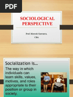 Sociological Perspective: Prof. Mavyck Guevarra, CBA