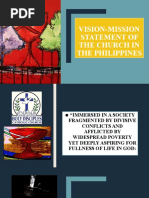 Vision-Mission Statement of The Church in The Philippines