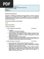 Semestre: 2 Unité D'enseignement: UET 1.2 Matière: VHS: 22h30 (Cours: 1h30) Crédit: 1 Coefficient: 1