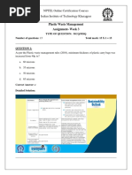 Plastic Waste Management Assignment-Week 3: NPTEL Online Certification Courses Indian Institute of Technology Kharagpur