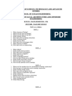 Vels Institute of Science, Technology and Advanced Studies School of Ocean Engineering Department of Naval Architecture and Offshore Engineering