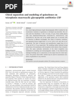 Chiral Separation and Modeling of Quinolones On Teicoplanin Macrocyclic Glycopeptide Antibiotics CSP