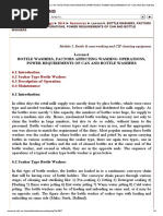 Dairy Engineering: 6.2 Soaker Type Bottle Washers 6.3 Description of Operation 6.4 Maintenance