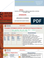 Pronombres Comparativos, Adjetivos Comparativos, Adverbios de Tiempo y Lugar