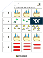 One More Sheet 3: Circle The Picture in Each Row That Is One More Than The Number