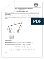 Course Name: Mechanism and Robot Kinematics Assignment-3