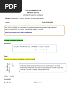 GUÍA DE APRENDIZAJE (Divisiones de Números Decimales) Semana Del 25 Al 29 de Mayo