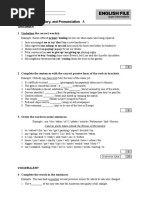 File Test 8 Grammar, Vocabulary, and Pronunciation A: Grammar 1 Underline The Correct Word(s)