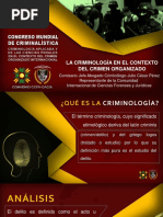 Ponencia I - La Criminologia en El Contexto Del Crimen Organizado