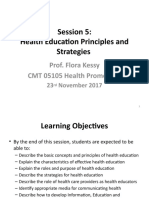 Health Education Principles and Strategies - 23 Nov 2017