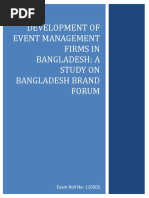 Development of Event Management Firms in Bangladesh: A Study On Bangladesh Brand Forum