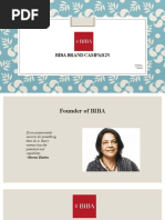 Biba Brand Campaign: Presented By: Aiswarya M V 19MBA002