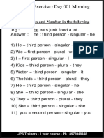 Answers - Exercise - Day 001 Morning: Find Out Person and Number in The Following