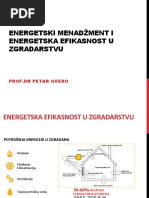 Energetski Menadžment I Energetska Efikasnost U Zgradarstvu: Prof - DR Petar Gvero