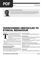 Overcoming Obstacles To Ethical Behaviour