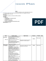 Teacher: Date: Form: School: Topic: Type of Lesson: Specific Competences and Sub-Competences