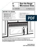 Installation Over The Range Instructions Microwave Oven: Before You Begin