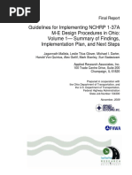 Guidelines For Implementing NCHRP 1-37A M-E Design Procedures in Ohio: Volume 1 - Summary of Findings, Implementation Plan, and Next Steps