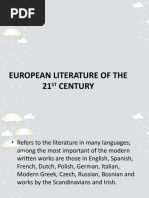 European Literature of The 21ST Century