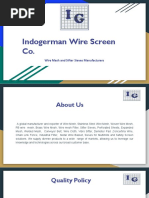 Indogerman Wire Screen Co.: Wire Mesh and Sifter Sieves Manufacturers