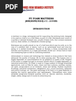 Project Report On Pu Foam Mattress