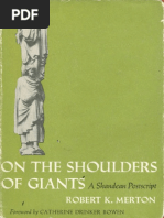 Robert K. Merton - On The Shoulders of Giants - A Shandean Postscript-Free Press (1965) PDF