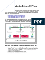 Route Redistribution Between OSPF and RIP