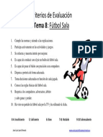 Criterios de Evaluación Futbol Sala PDF