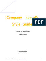 (Sample) Translation Style Guide - GTE Localize