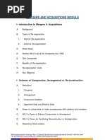 Mergers and Acquisitions Module