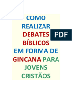 Como Realizar Debates Biblicos em Forma de Gincana